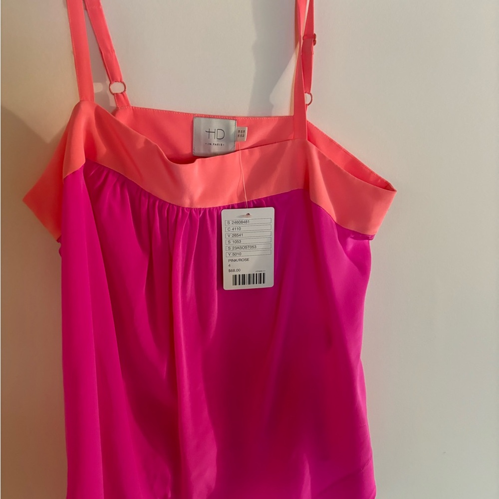 Pink and Coral Sleeveless Top